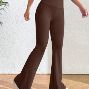 Solid Flare Leg Pants